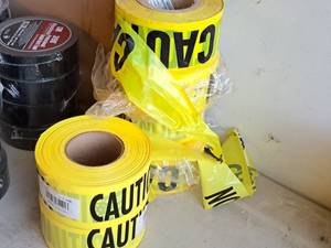 lot 289 image: Lot of (6 Rolls) Empire Level Mfg CAUTION Tape 3x1000