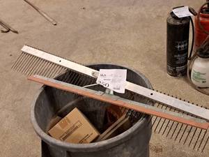 lot 250 image: Lot of (2) Concrete Tools - Rake Head, Squeegee Head