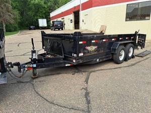 lot 3 image: 14 Dual Axle Tilt-Dump Utility Trailer