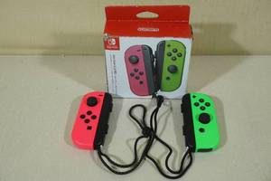 lot 100 image: Nintendo Switch Joy-Cons -Neon Pink, Neon Green