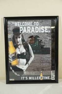 lot 191 image: Miller Time Framed Poster from Sturgis 1997