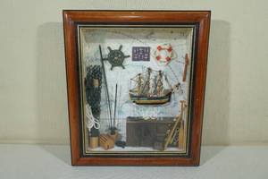 lot 193 image: Rustic Fishermans Shadow Box