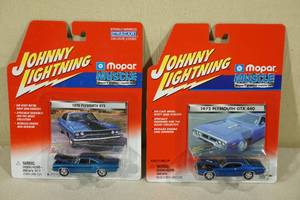 lot 223 image: 2 Johnny Lightning Die Cast Mopar Muscle - Plymouth GTX