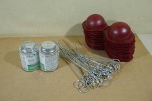 lot 271 image: Olson Products Inc. Disposable Apple Maggot Trap Kit 25 Apples, 25 Wire Holders, Two cans of Adhesive