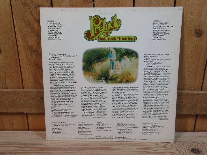 lot 97 image: Prelude - Owlcreek Incident - 1975 - Vinyl Record