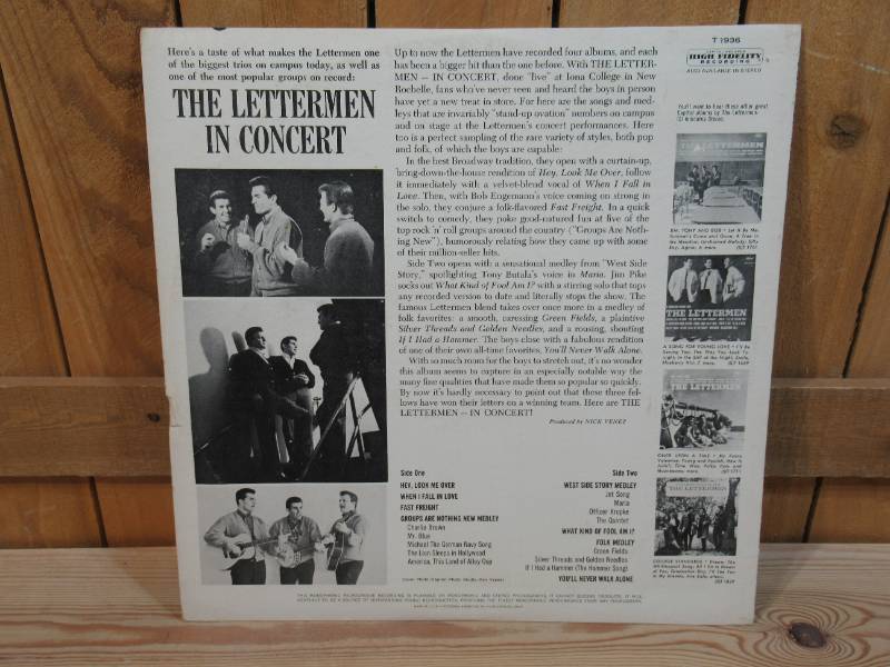 lot 99 image: The Lettermen in Concert - 1963 - Vinyl Record