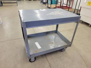 lot 31 image: Steel Rolling Shop Cart
