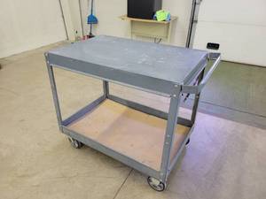 lot 32 image: Steel Rolling Shop Cart