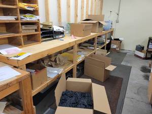 lot 38 image: Wood Work Bench - Contents NOT Included