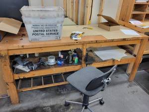 lot 39 image: Wood Work Bench - Contents NOT Included