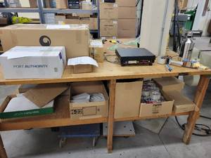 lot 40 image: Wood Work Bench - Contents NOT Included