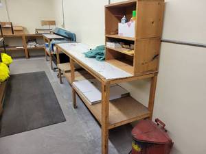 lot 41 image: Wood Work Bench - Contents NOT Included