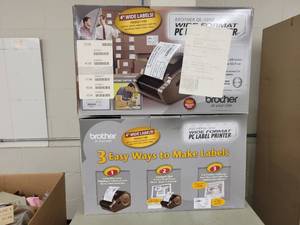 lot 55 image: (2) New Brother Model No. QL-1050 Label Printers - Wide Format