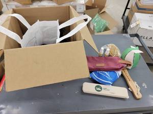 lot 64 image: Box of Assorted Promotional Health & Beauty Supplies