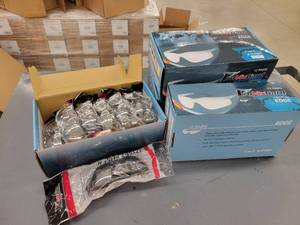 lot 74 image: (48) Liberty ProVizGard Model 1715RT FUSE II Safety Glasses - Black Frame with Silver Mirror Lenses (4 Cases of 12)