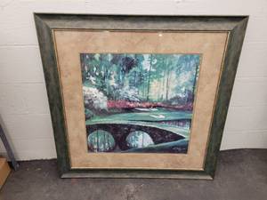 lot 75 image: 2001 Augusta 12th Hole Artist Bobby Sikes Signed and Framed Print