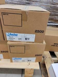 lot 77 image: (2) New Cases of Blank Anchor White Wove #9 Envelopes - 3-78 x 8-78 - Each Case is 2500 Envelopes
