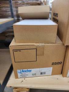 lot 79 image: (1) New Case  Partial of Blank Anchor White Wove #9 Envelopes - 3-78 x 8-78 - Case is 2500 Envelopes