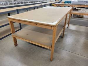 lot 25 image: Wood Work Table