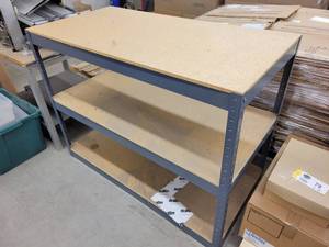 lot 89 image: Wood  Steel Shelving Section - Approx. 24 x 48 x 36 Tall