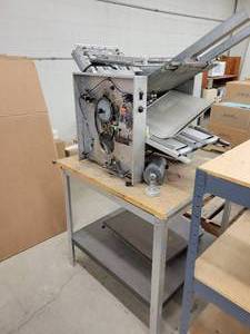 lot 90 image: Folding Machine (Parts Only) and Stand