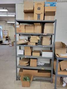 lot 92 image: Metal Shelf - Commercial Heavy Duty, not the kind from Walmart - Contents NOT Included