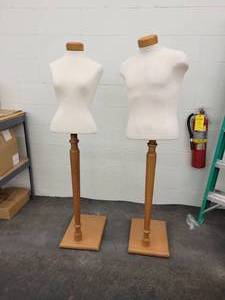 lot 94 image: (2) Torso Mannequins - Male & Female