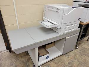 lot 37 image: XEROX Phaser 7500 Color Printer with Table and More