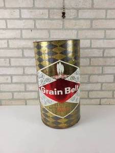 lot 457 image: Vintage Grain Belt Steel Trash Can