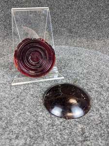 lot 535 image: (2) Antique RED Jefferson No. 906 Glass Lenses