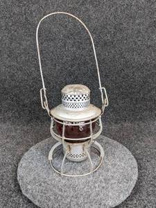 lot 544 image: Antique Adlake Kero Railroad Lantern with Red Lens G.N.R.Y - Great Northern Railroad