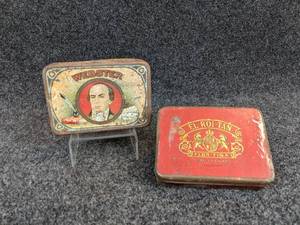 lot 540 image: Antique Webster Cigar Tin and El Roi-Tan Cigar Tin