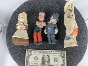 lot 581 image: Vintage Novelty Holiday Candles - Thanksgiving  and Halloween