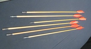 lot 35 image: WOODEN ARROWS