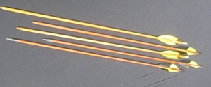 lot 38 image: 5 WOODEN ARROWS