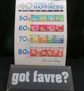 lot 78 image: VINTAGE HALLMARK CHARLES M SCHULZ POSTER