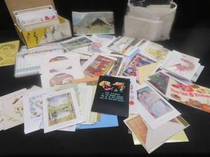 lot 115 image: LARGE LOT OF NEW AND VINTAGE GREETING CARDS