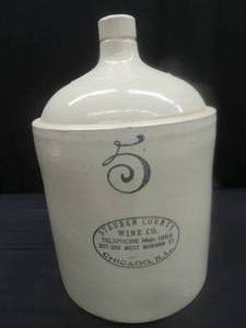 lot 134 image: 5 GALLON STEUBEN COUNTY WINE CO. JUG