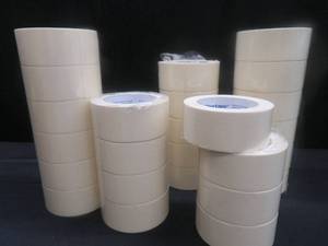 lot 136 image: BOX OF 25 NEW ROLLS OF MASKING TAPE