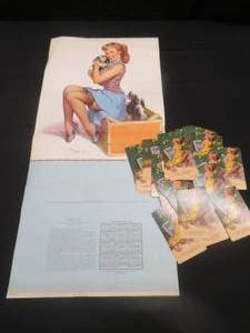 lot 158 image: VINTAGE 1959 CALENDAR GIRL  ADVERTISMENT PLAYING CARDS