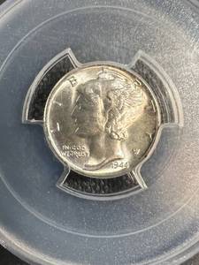 lot 20 image: 1944 US MERCURY DIME MS66 PCGS