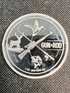 lot 39 image: 1 TROY OZ .999 FINE SILVER GUN-ROD ROUND