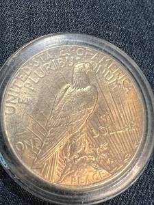 lot 46 image: 1925 US PEACE SILVER DOLLAR AU OR BETTER IN AIRTITE