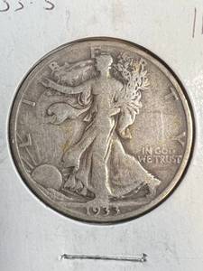 lot 53 image: 1933-S US WALKING LIBERTY HALF DOLLAR