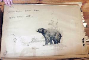 lot 13 image: Large Wood Crate of Vintage Glass Color Separation Plates and Negatives