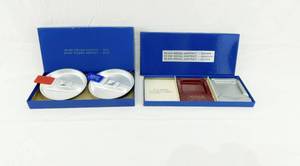 lot 35 image: Lot of 4 Vintage 1950s Vulcan and Metal Ashtrays in Salesman Sample Boxes