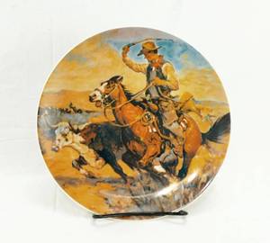 lot 14 image: Vintage 1980 Frank B Hoffman Turning A Stray Prototype Collector Plate