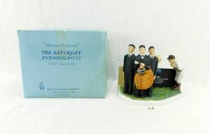 lot 16 image: Vintage 1990 Saturday Evening Post Cover Collection Bottom of the Sixth by Dave Grossman Creations Numbered Figurine