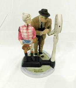 lot 54 image: Vintage Norman Rockwells Jockey Weighing In Numbered Figurine