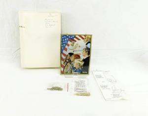 lot 34 image: Vintage Norman Rockwells From Concord to Tranquility SAMPLE Window Stained Glass for U.S. Historical Society